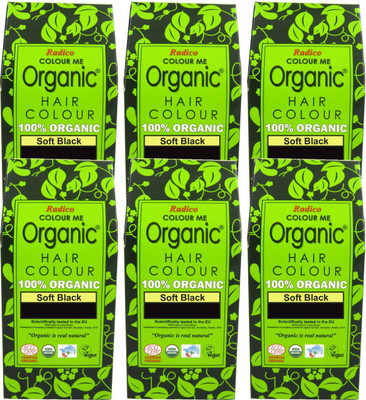 

Radico 100% Organic Soft Black USDA Certified (Set of 6) Hair Color(SOFT BLACK)