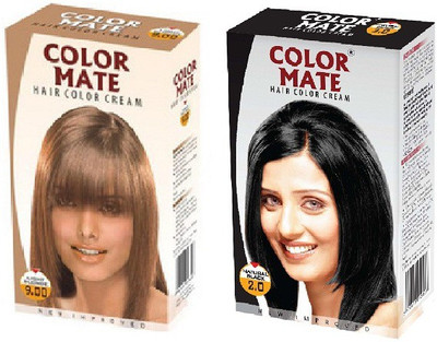 

Color Mate Cream Hair Color(Light Blonde, Natural Black)