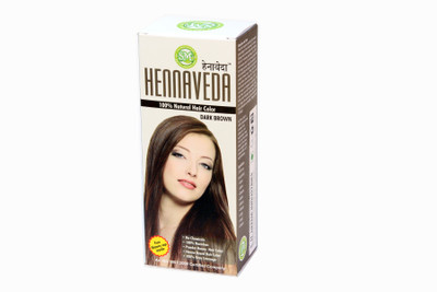 

Hennaveda 100% Natural Dark Brown Permanent Hair Color Powder Hair Color(Dark Brown)