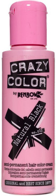 

Crazy Color Semi-Permanent Hair Color(Natural Black)