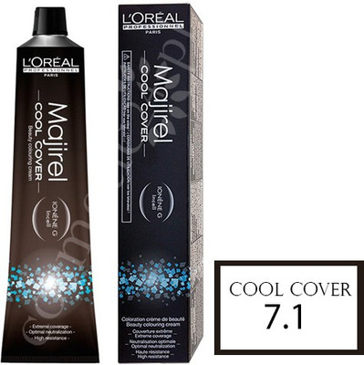 

L'Oreal Professionnel Majirel Cool Cover Hair Cream Hair Color(7.1 Ash Blonde)