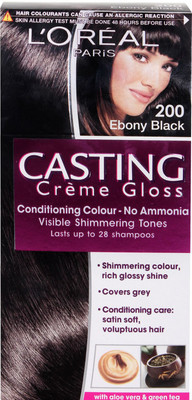 

L'Oreal Paris Casting Creme Gloss with Offer Hair Color(Ebony Black 200)