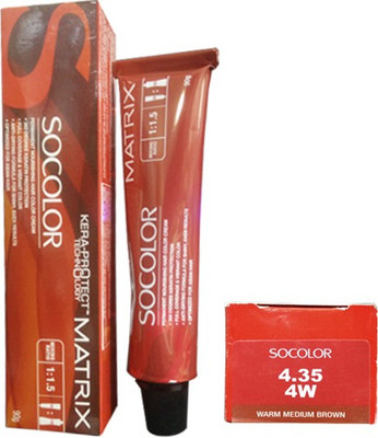 

Matrix Socolor Permanent Cream Hair Color(4.35 Warm Medium Brown)