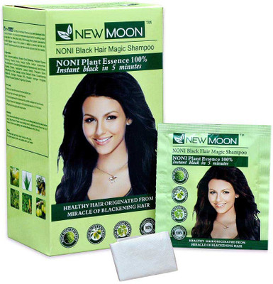 

New Moon (Pack of 20 pcs 15 ml) Noni magic shampoo Hair Color(Black)