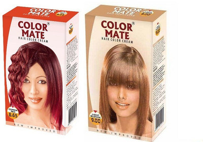 

Color Mate Cream Hair Color(Copper Red + Light Blonde)