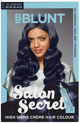 

BBlunt Salon Secret High Shine Creme Hair Color(Blueberry Blue Black 2.10)