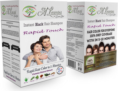 

Rapid Touch Men's Herbal Instant Shampoo Hair Color(Natural Black Multipiece Pack Of 20 Sachets in Two boxes)