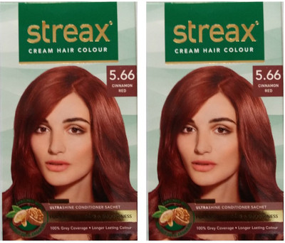 

STREAX Cream Cinnamon Red 5.66, Pack of 2, Hair Color(Cinnamon Red 5.66)