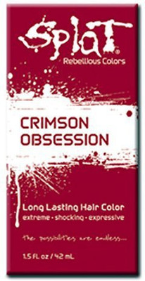 

Splat Singles Hair Color Dye Foil Packs 1.5 Oz Semi-permanent Color Colour (Crimson Obsession) Hair Color(Multicolor)