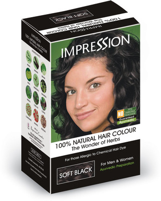 

Impression 100% Chemical Free Natural Hair Color(Soft Black)