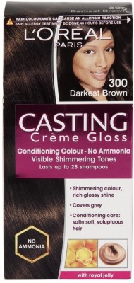 Loreal Paris Casting Creme Gloss Conditioning Color No Ammonia  300  Darkest Brown  Free Manicure Kit  24X7 Patna Kirana