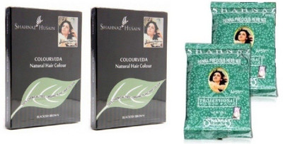 

Shahnaz Husain Colourveda & Forever Henna Precious Herb Hair Color(blackish brown)
