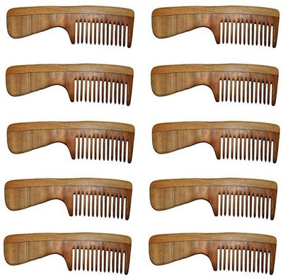 

Majik Neem Wood Comb Set of 10 100% Handmade Anti-Dandruff