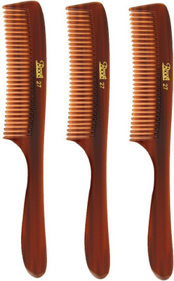 

Roots Brown Fine Teeth Comb with Handle for Fine Hair - Pack of 3