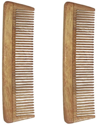

Ginni Marketing Combo of 2 Neem Wood Combs (baby/small-5" )