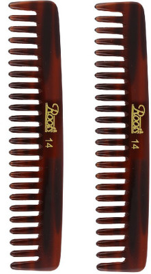 

Roots Brown Wide Teeth Comb for Wavy/ Curly Thick Short Hair - Pack of 2