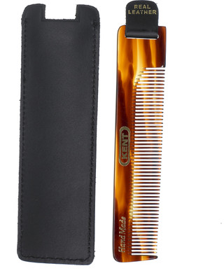 

Kent NU22 Authentic Handmade Fine Comb With Leather tab and Leather Case - 120mm