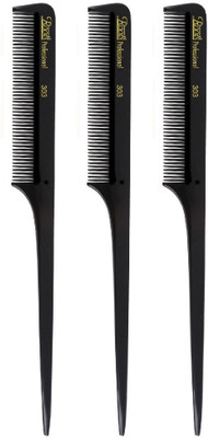 

Roots Professional Styling and Sectioning Combs - Black - Pack of 3