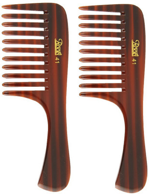 

Roots Brown Wide Teeth Comb for Wavy/ Curly Thick Short Hair - Pack of 2