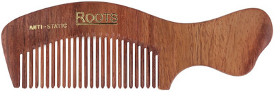 

ROOTS Rosewood Fine Teeth Travel Comb with Handle For Short Hair