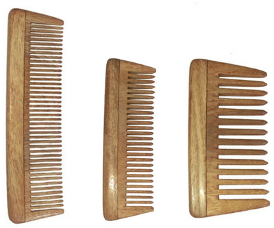 

Ginni Marketing Combo of 3 Baby Neem Wood Combs (4 Inches & 5 Inches)