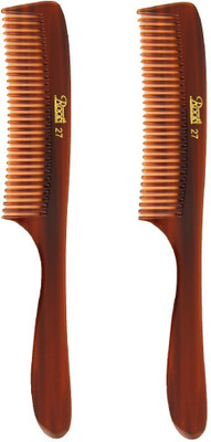 

Roots Brown Fine Teeth Comb with Handle for Fine Hair - Pack of 2