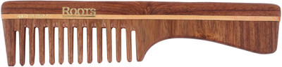 

ROOTS Rosewood Wide Teeth Comb for Wavy/Curly Long Hair with Handle