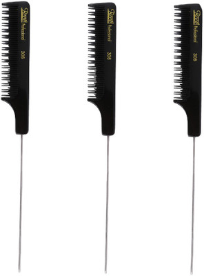 

Roots Professional Styling and Sectioning Combs - Black - Pack of 3