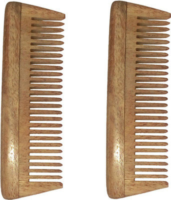 

Ginni Marketing Combo of 2 Neem Wood Combs (baby/small-4" )