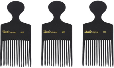 

Roots Professional Detangling Combs - Black - Pack of 3
