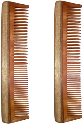 

Ginni Marketing Combo of 2 Neem Wood Combs (regular)