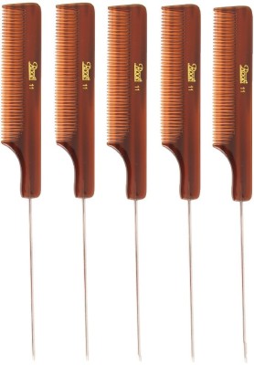 ROOTS Brown Fine Teeth Wired Sectioning/Styling Comb - Pack of 5