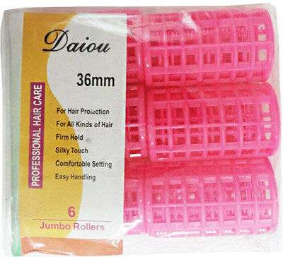 Daiou Jumbo Rollers Hair Curler(Pink) available at flipkart for Rs.119