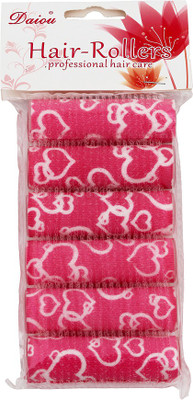 Daiou Pink Hair Rollers Pack of 6 Hair Curler(Pink) available at flipkart for Rs.137