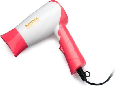 Nova Silky Shine 1400 w Hot and cold Foldable NHP 8104 Hair Dryer (PINK) 