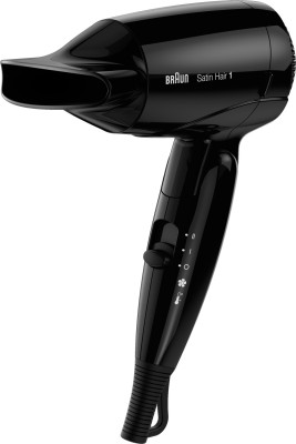 Braun Satin HD 130 Hair Dryer(1200 W, Black)