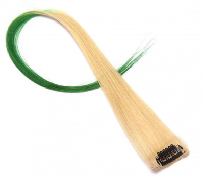 

Krome neon Dark Green Single Remy Bleached Stitched Human Extensions 18 Inches Hair Extension