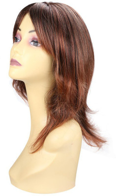 

Wig-O-Mania Sheeba Syn Fibre Medium Stylish Dark Brown With Rusty Red Hair Extension