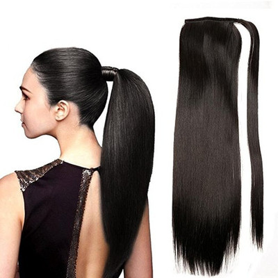 

Majik Best Quality Human Wrap Around Ponytail 120 grams 22 inches Black Hair Extension