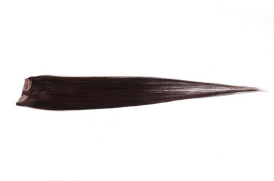 

Krome Elegant Brown 2 Clips Remy Bleached Stitched Human Extensions 16 Inches Hair Extension
