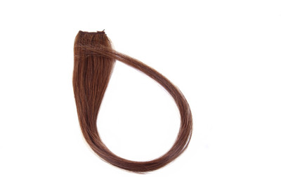 

Krome #12 Chestnut Brown Single Remy Bleached Stitched Human Extensions 18 Inches Hair Extension