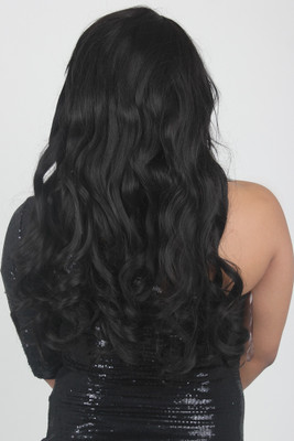 

Ritzkart Women Fibre Synthetic Black Natural wavy curly hair wig Hair Extension