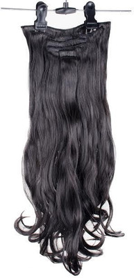 

Majik Best Quality Synthetic Curly Dark Brown 6 Pcs Hair Extension
