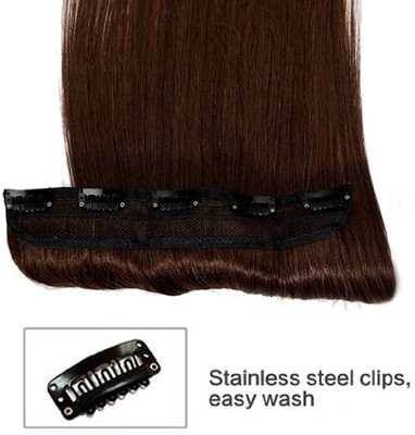 

Majik Best Quality 120 Gm Single Pcs Medium Brown 20 Inch Human Hair Extension
