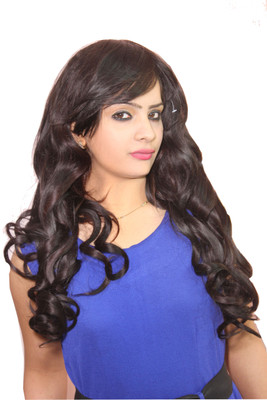 

Ritzkart Original Korean Fiber Synthetic Black /Maroon Mix Highlighting Hair Extension