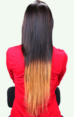 

Krome 1B/Honey Ombre Full Head 120 Grams Remy Bleached Stitched Human Extensions 20 Inches Hair Extension