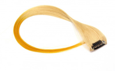 

Krome Neon Yellow Single Remy Bleached Stitched Human Extensions 16 Inches Hair Extension