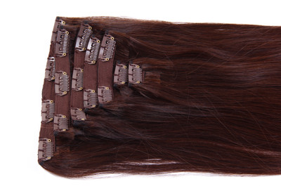 

Krome 2/4 Mix Highlights Full Head 120 Grams Remy Bleached Stitched Human Extensions 18 Inches Hair Extension