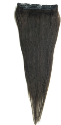 

Krome Elegant 4 Dark Brown 4 Clips Remy Bleached Stitched Human Extensions 16 Inches Hair Extension