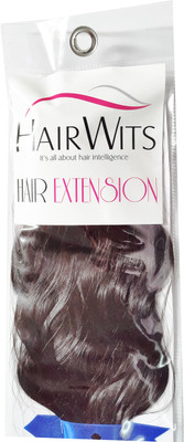 

Hairwits Set of 4- Human Extensions- For Added Length and Volume- Black- Straight Hair Extension